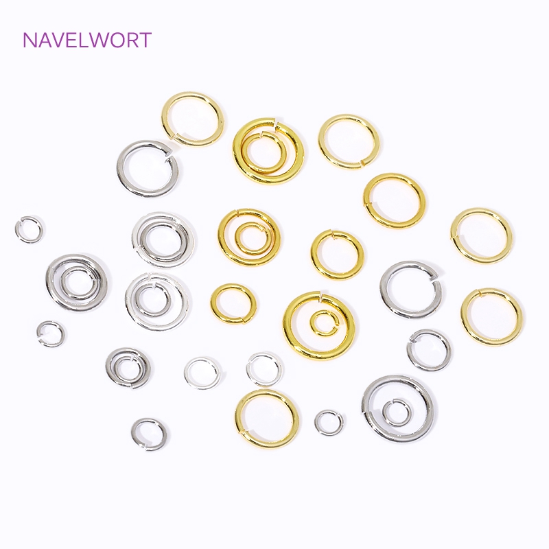 Gold Plated Ring - 14 18K/18 18K ゴールドメッキスプリットリングオープンジャンプリング接続リングジュエリー作成用品 DIY ブレスレット/ネックレスアクセサリー
