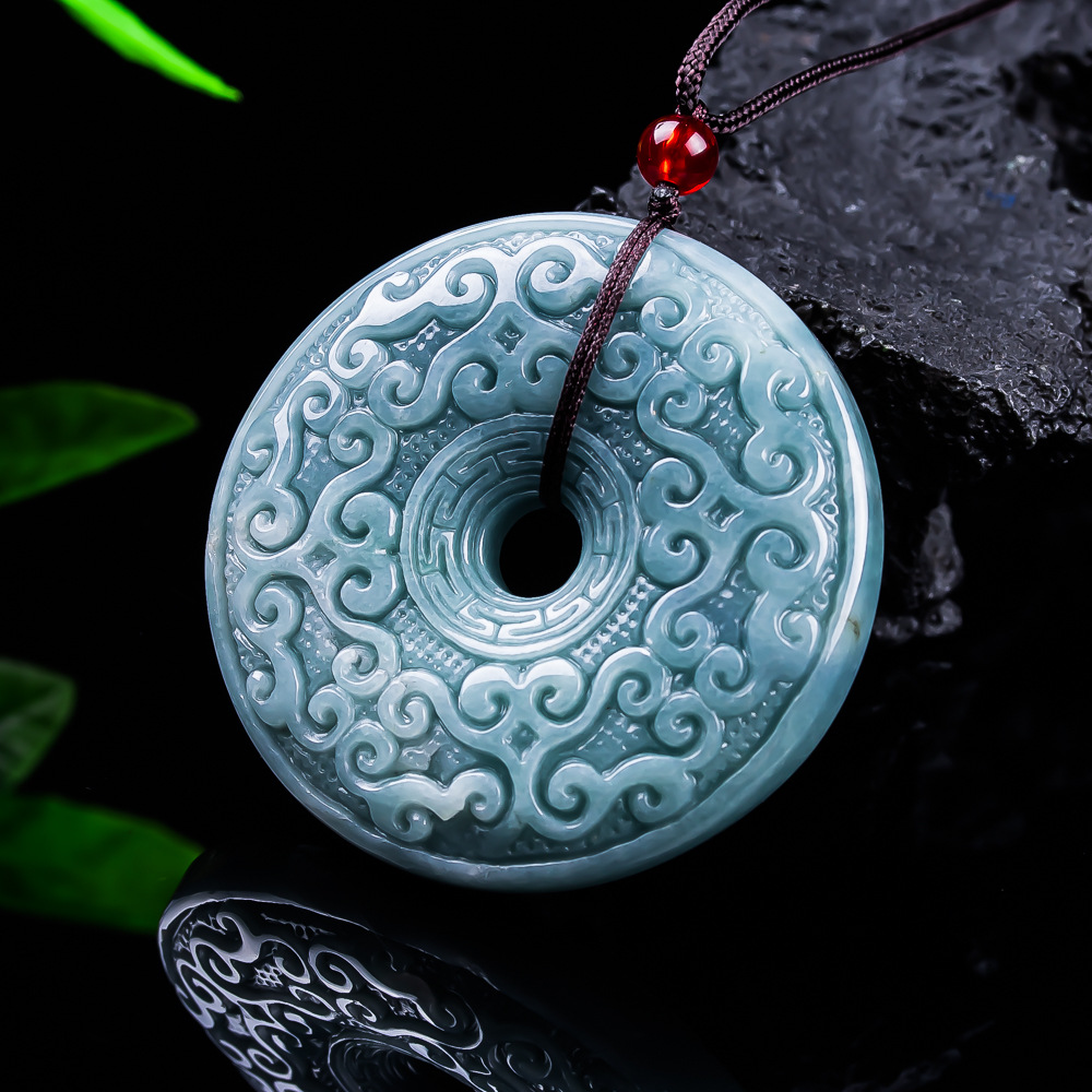 Luxury Gifts Jewelry & Watches Namfleg Mostar - 天然ビルマ翡翠フラワーペンダントネックレスヴィンテージデザイナージュエリー高級アクセサリー本物の翡翠のギフト女性のための