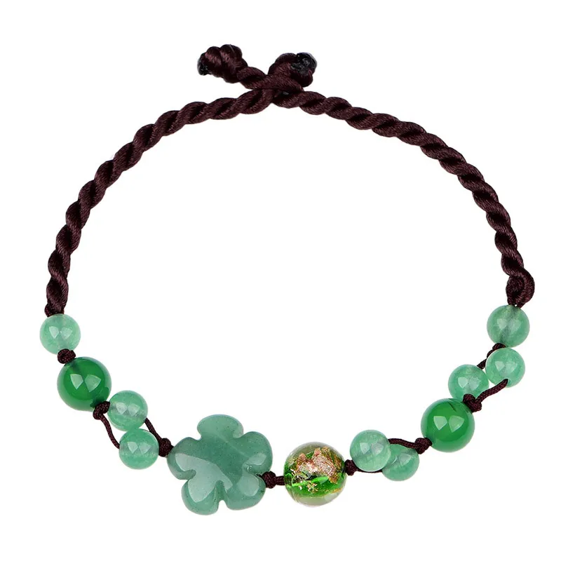 Luxury Gifts Jewelry & Watches Namfleg Mostar - 女性と男性のための花のアンクレット,ファッションジュエリー,グリーン,ギフト,クォーツストーン,石