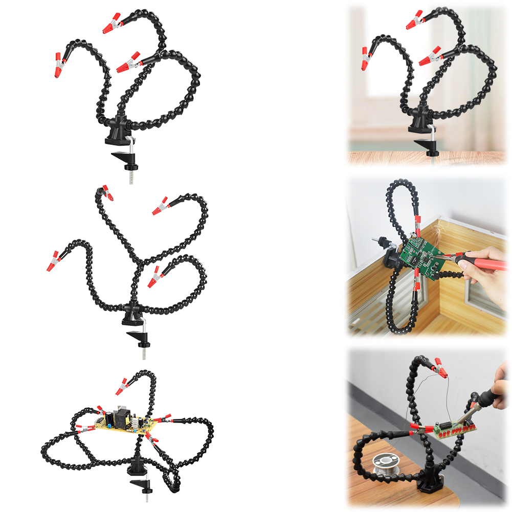 Jewelry Repair & Watches Reviews - デスククランプはんだ付けサードハンドツール 3/4/5 個フレキシブルアーム PCB ホルダースタンド電子修理はんだ付けジュエリー工芸品