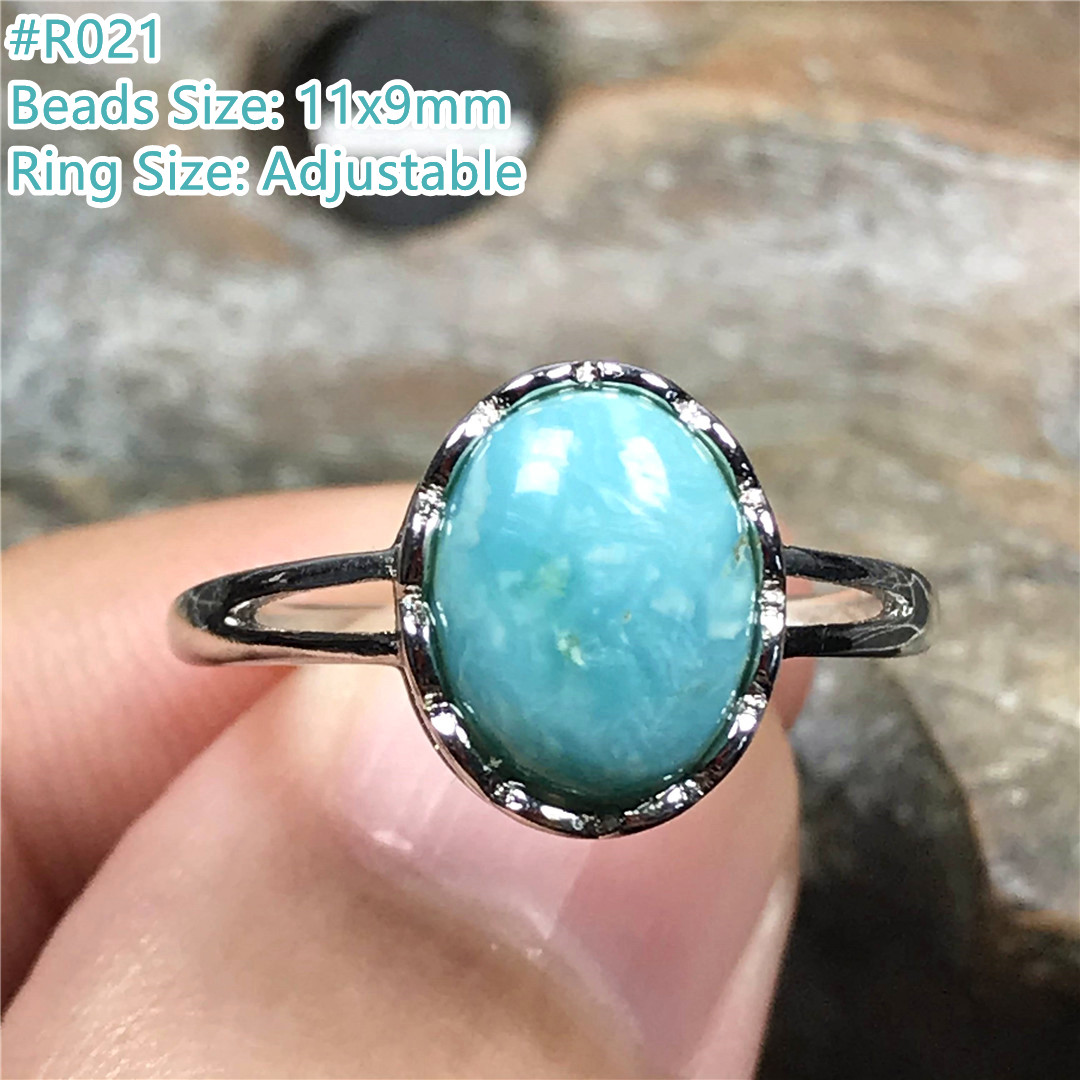 Turquoise Stone Ring - 女性と男性のための調節可能な天然ターコイズリング,癒しの愛の贈り物,クリスタルビーズ,シルバーストーン,宝石,女性のためのジュエリー,aaaa