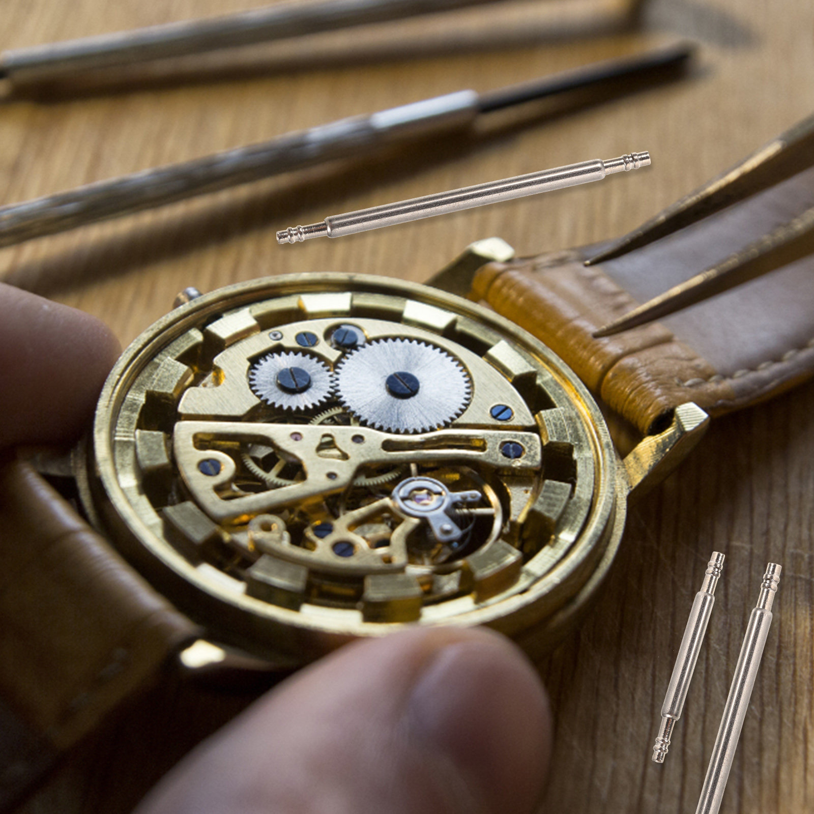 Watch Strap Replacement - 180個入り時計バンドスプリングピン修理セット 便利な時計ストラップ交換用固定具 時計修理用ツール