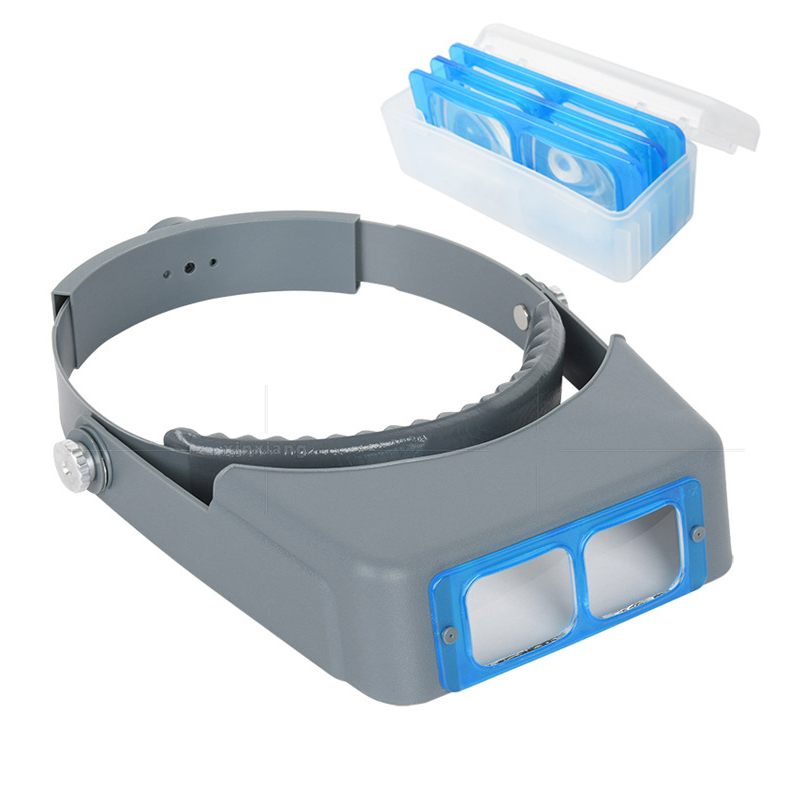Jewelry Eyewear Watches & Accessories - 1.5X2X2.5X3.5X プロフェッショナルヘッド装着拡大鏡 Optivisor アイルーペ 4 レンズ拡大鏡時計修理ジュエリー作成溶接