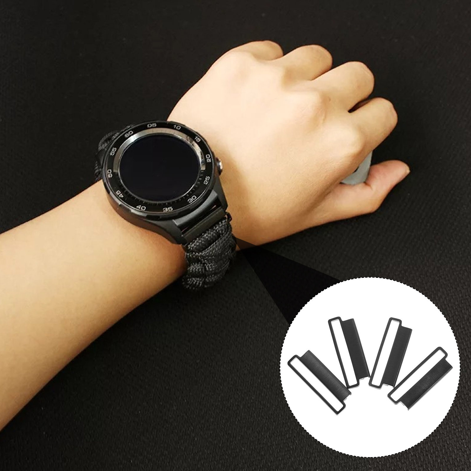 Watch Strap Replacement - 4個入りステンレス製時計バンドアダプター、スマートウォッチストラップコネクター、時計バンド接続用交換コネクター