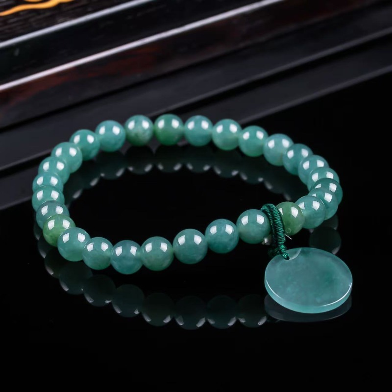 Luxury Gifts Jewelry & Watches Namfleg Mostar - 天然翡翠ブルーウォーターナッシングプレートビーズ手編みブレスレット高級ジュエリーファッションジュエリーチャームギフト券