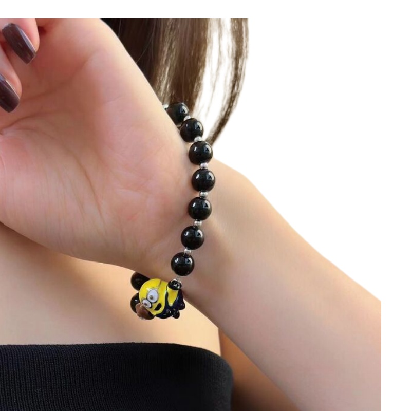 Luxury Gifts Jewelry & Watches Namfleg Mostar - ミニマリスト ミニオン ビーズブレスレット | かわいい漫画風カップルジュエリー |