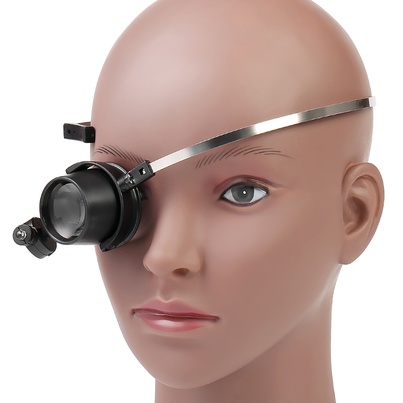 Jewelry Eyewear Watches & Accessories - 調整可能な修理時計ジュエリーツール安全拡大鏡ダブルアイヘッドバンド眼鏡レンズ Led 拡大鏡眼鏡