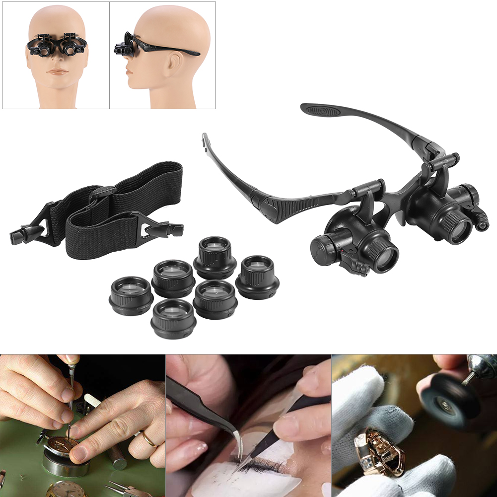 Jewelry Eyewear Watches & Accessories - ヘッドルーペ 新型ヘッド装着式拡大鏡 両眼 ジュエリー 時計修理用ルーペ メガネ