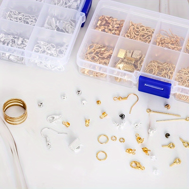 Jewelry Repair & Watches Reviews - 1420個入り 1箱 ジュエリーパーツセット イヤリング製作キット ロブスタークラスプ オープンジャンプリング