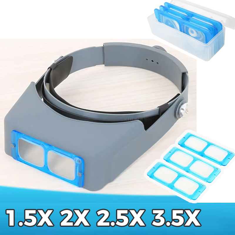 Jewelry Eyewear Watches & Accessories - 1.5X2X2.5X3.5X ヘッド装着拡大鏡 Optivisor アイルーペ時計屋 4 レンズ拡大鏡時計修理ジュエリー読書用