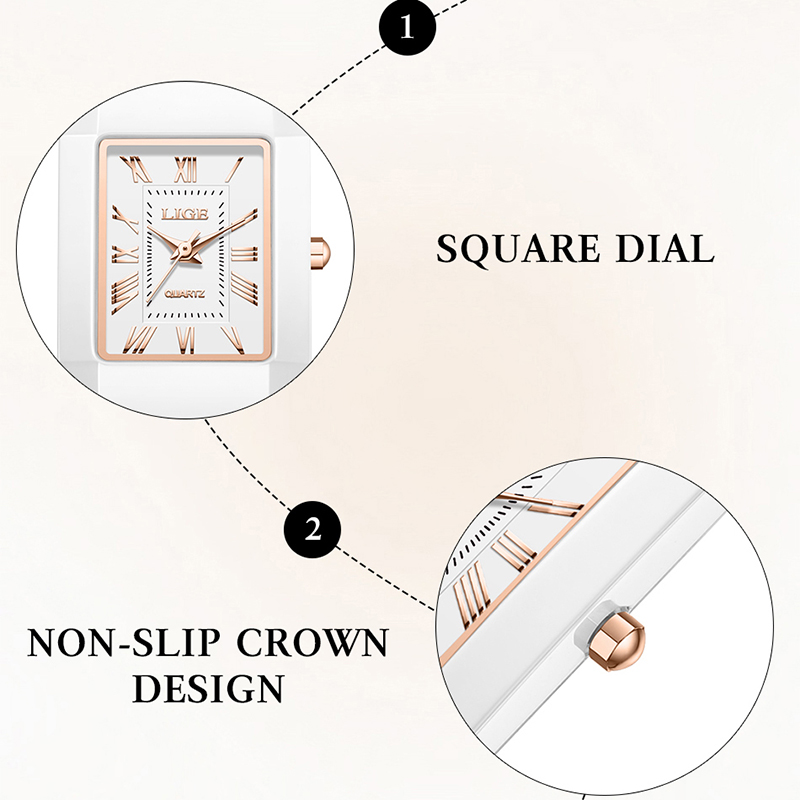 LIGE 腕時計 レディース腕時計ブランド セラミック ファ - Jewelry Watches Vintage のレビューと価格