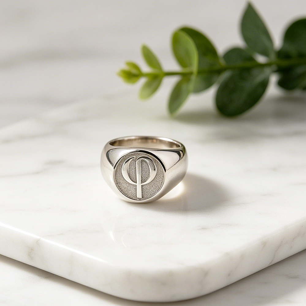 15mmカスタム刻印メンズリング、名入れ大文字ロゴ入りファッ - Statement Cocktail Ring のレビューと価格