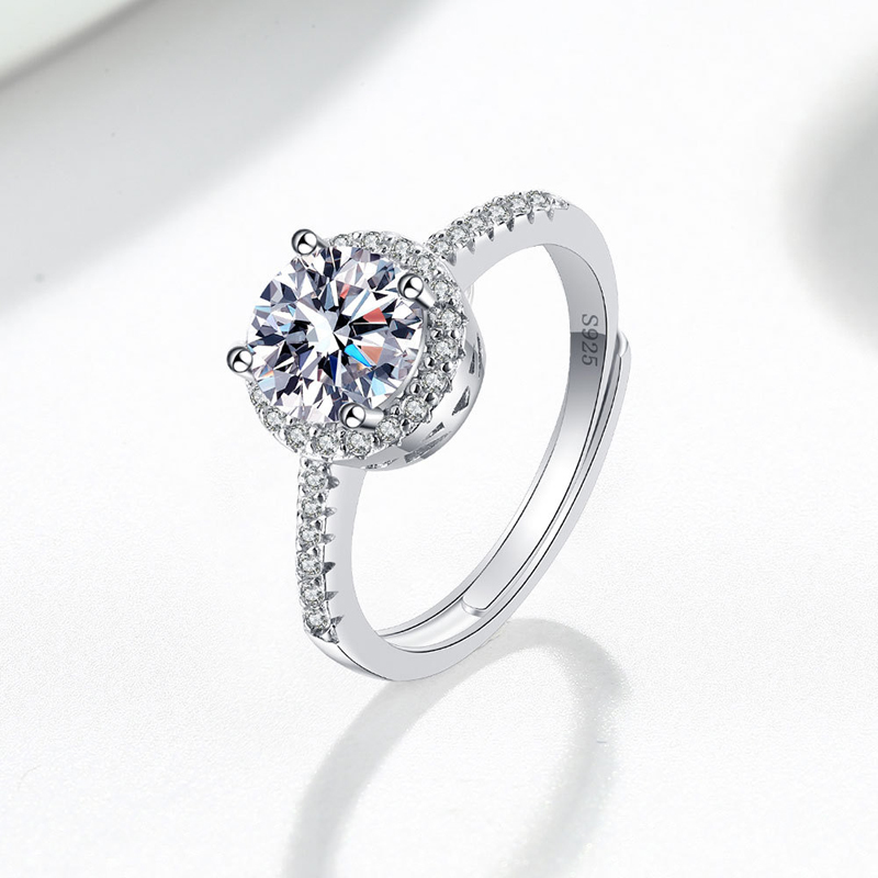 女性用スターリングシルバーとキュービックジルコニアの調節可能 - Statement Cocktail Ring のレビューと価格