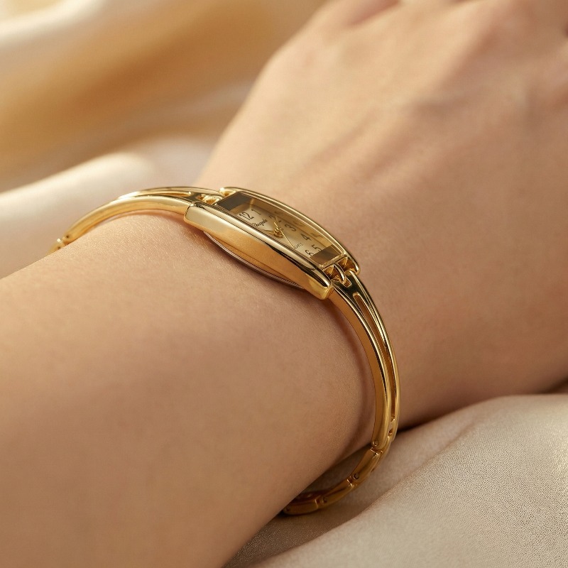 高級女性用腕時計ファッション長方形合金時計ストラップブレスレ - Jewelry Watches Vintage のレビューと価格