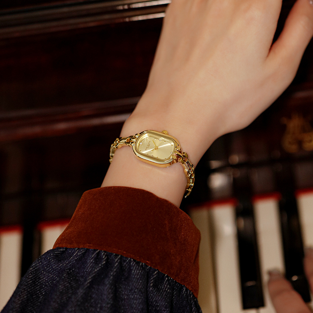 女性のためのヴィンテージブレスレット,ユニークな日本の動き, - Jewelry Watches Vintage のレビューと価格