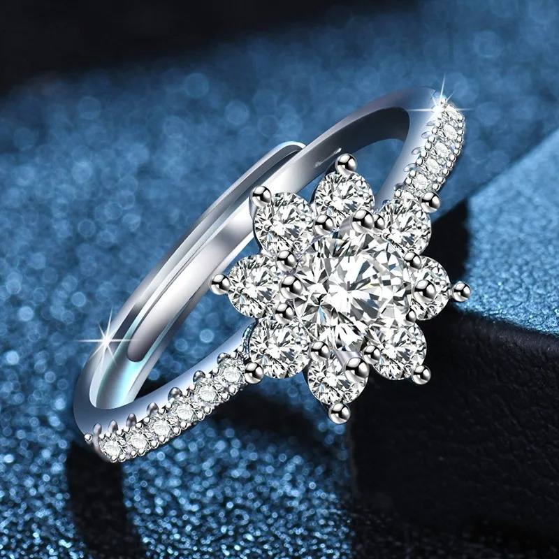 高級 925 スターリングシルバーリングシンプルな女性のため - Statement Cocktail Ring のレビューと価格