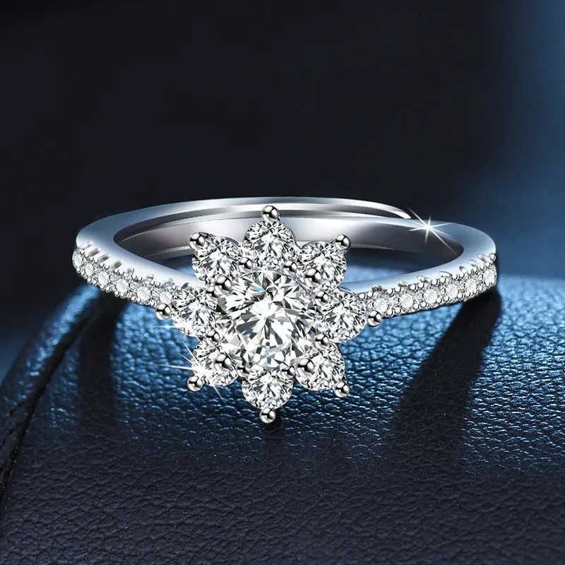 高級 925 スターリングシルバーリングシンプルな女性のため - Statement Cocktail Ring のレビューと価格