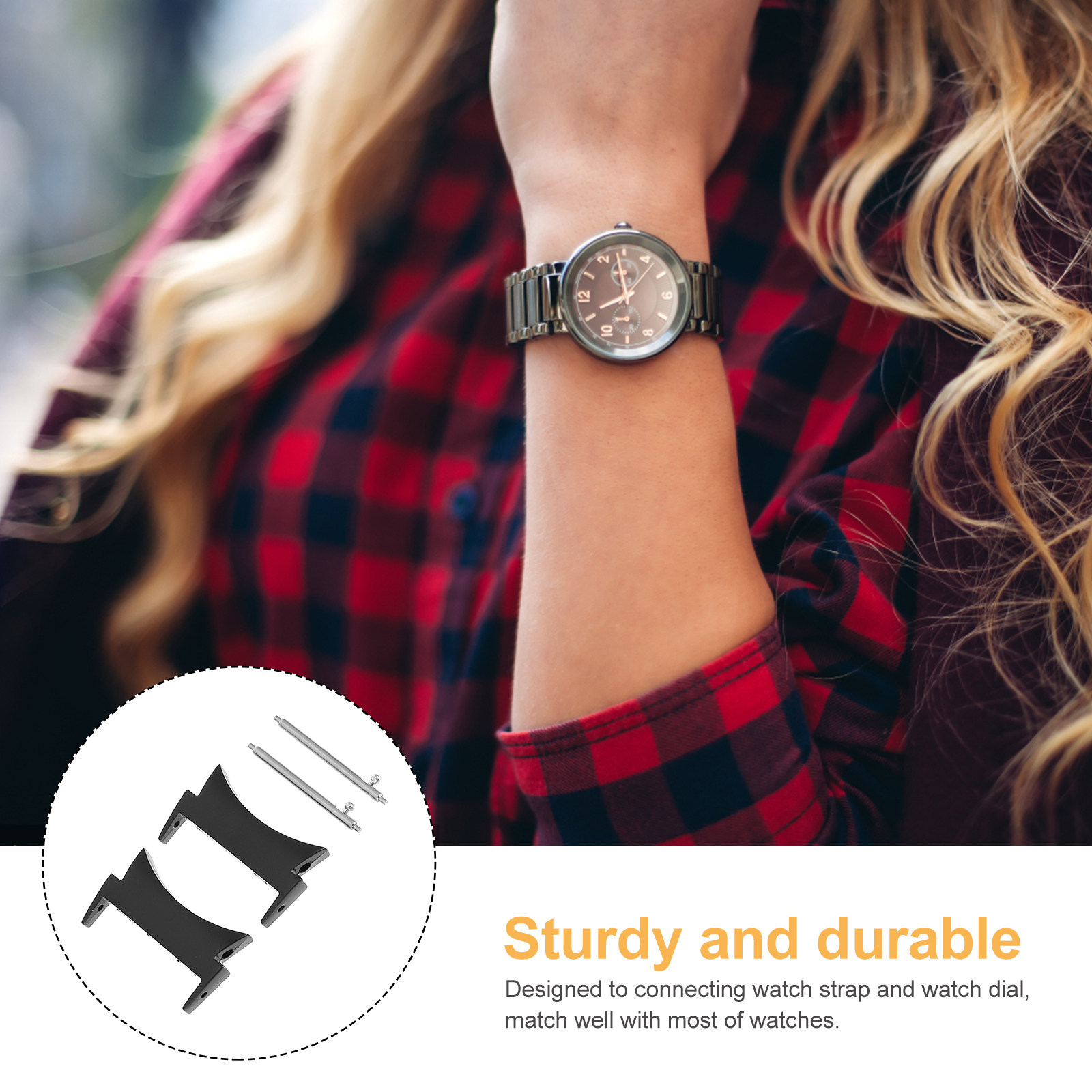 1 ペアステンレス金属時計バンドアダプター交換コネクタ簡単取 - Watch Strap Replacement のレビューと価格