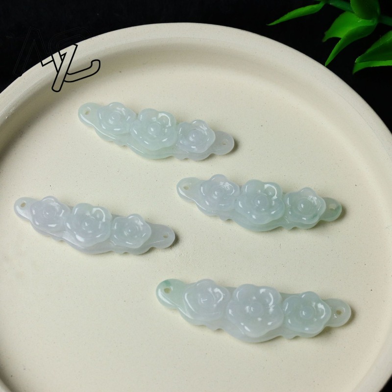 1pc 天然翡翠エメラルドフラワーハンドカード DIY アク - Luxury Gifts Jewelry & Watches Namfleg Mostar のレビューと価格