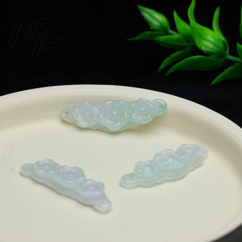 1pc 天然翡翠エメラルドフラワーハンドカード DIY アク - Luxury Gifts Jewelry & Watches Namfleg Mostar のレビューと価格