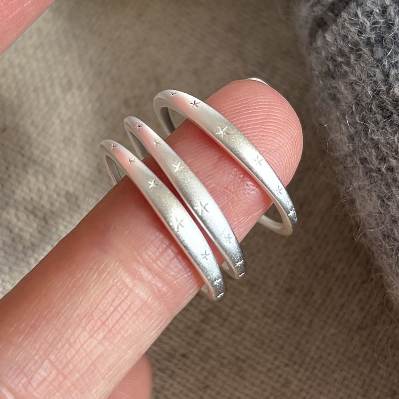 925 スターリングシルバーリング女性用カップルミニマリスト - Statement Cocktail Ring のレビューと価格