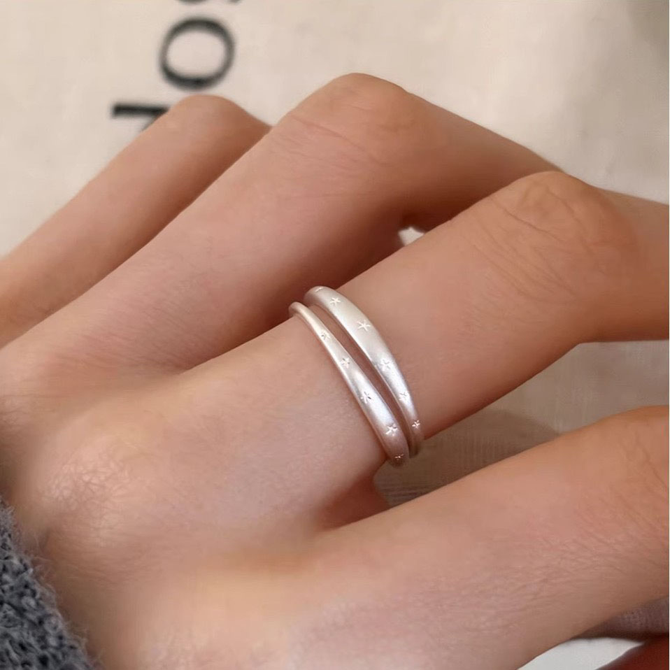 925 スターリングシルバーリング女性用カップルミニマリスト - Statement Cocktail Ring のレビューと価格