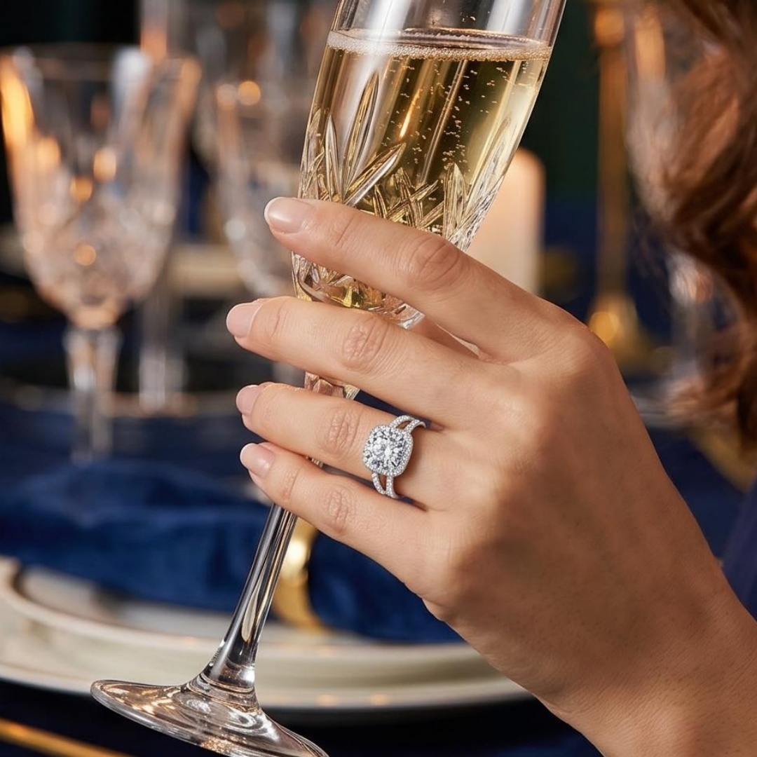 高級 925 スターリングシルバークラシックリング女性用輝く - Statement Cocktail Ring のレビューと価格