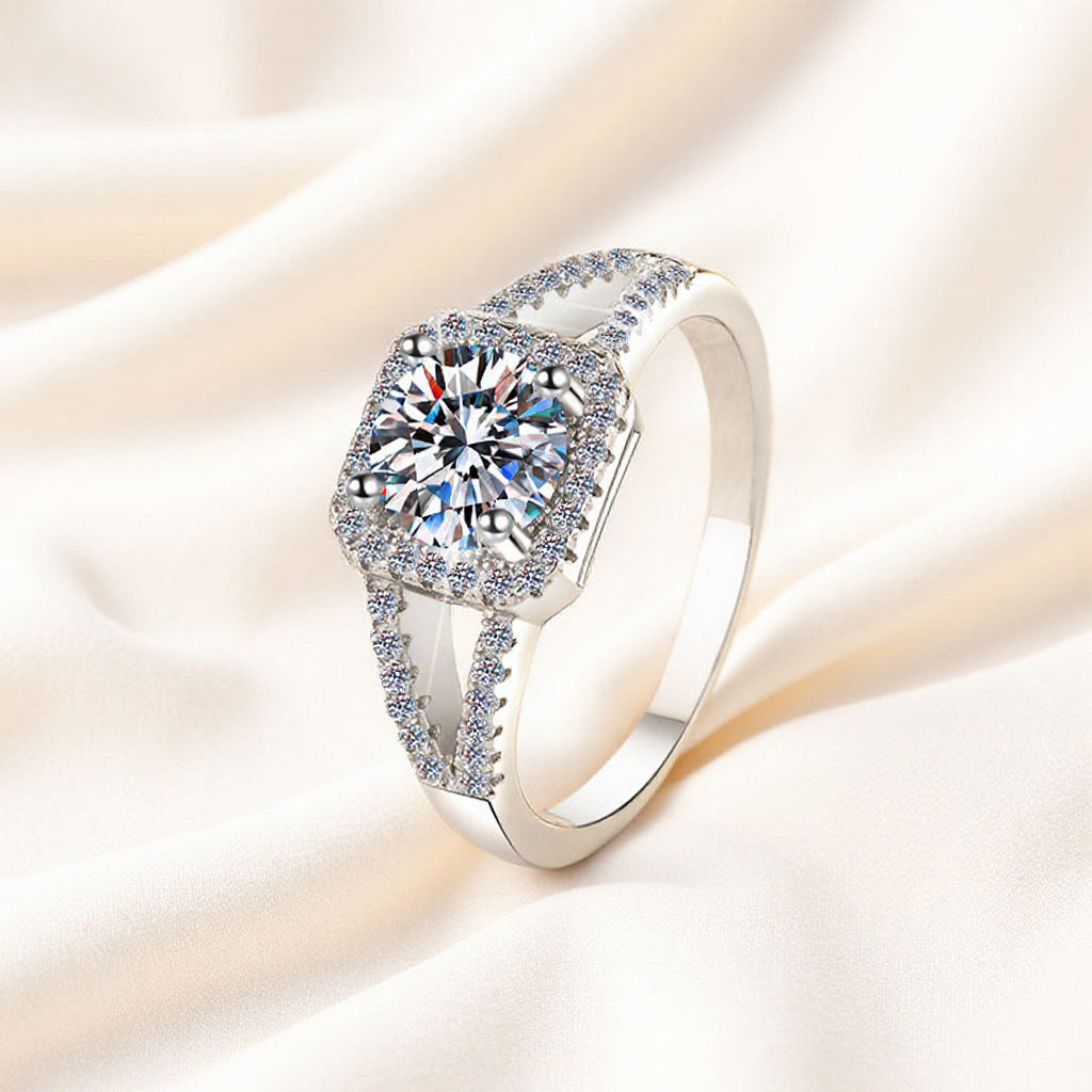 高級 925 スターリングシルバークラシックリング女性用輝く - Statement Cocktail Ring のレビューと価格