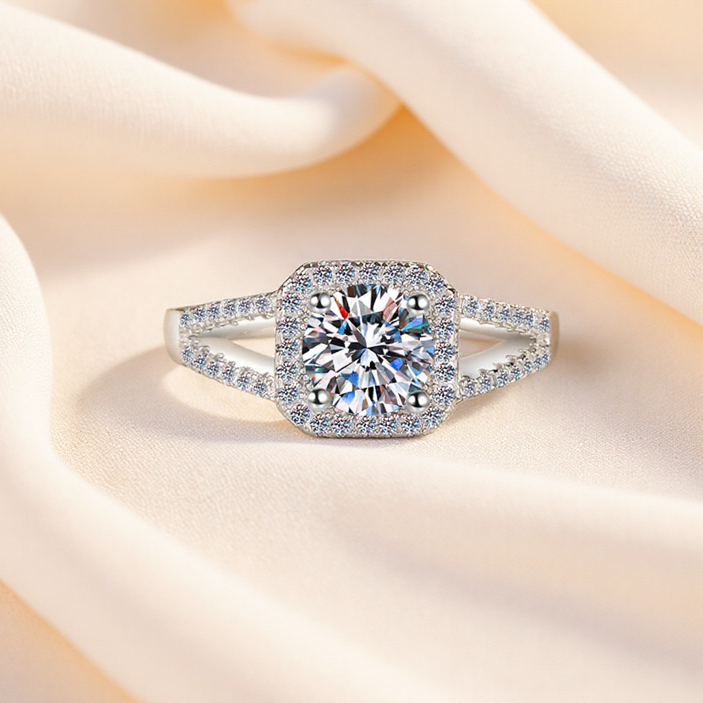 高級 925 スターリングシルバークラシックリング女性用輝く - Statement Cocktail Ring のレビューと価格