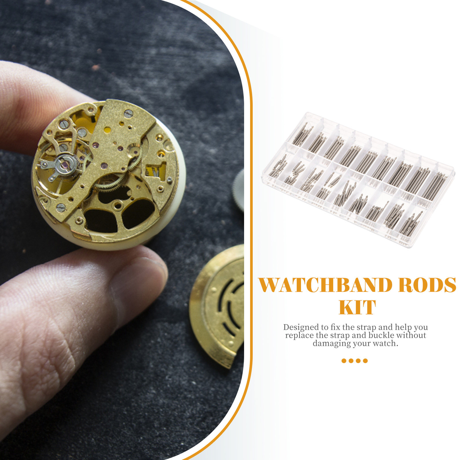 180個入り時計バンドスプリングピン修理セット 便利な時計ス - Watch Strap Replacement のレビューと価格