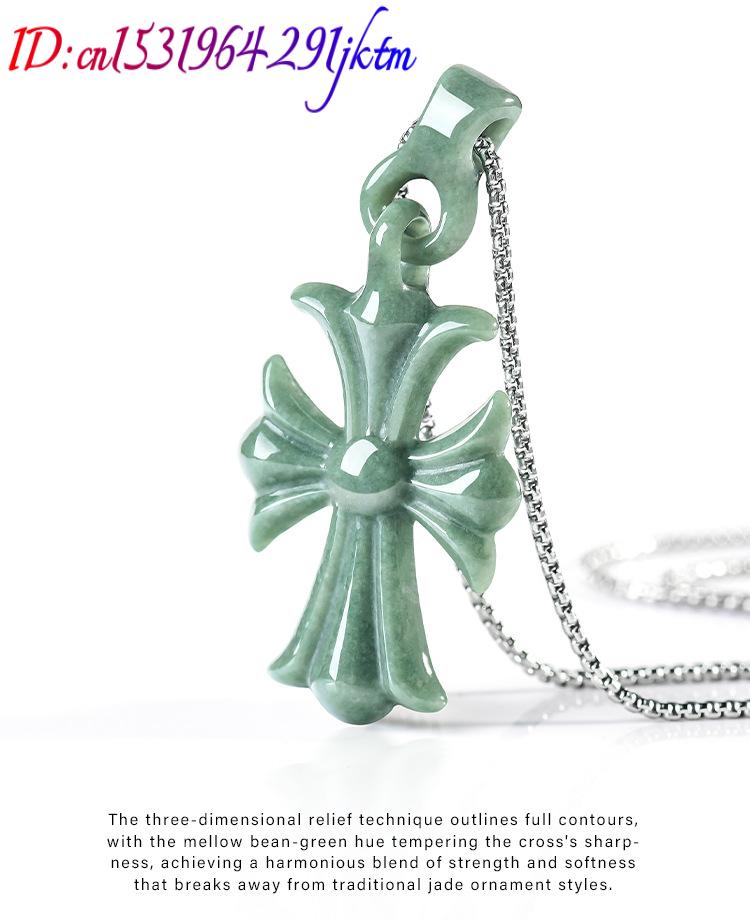 天然ビルマ翡翠クロスペンダントネックレスジュエリーデザイナー - Luxury Gifts Jewelry & Watches Namfleg Mostar のレビューと価格