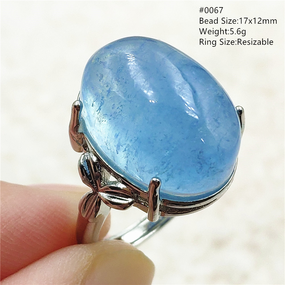 女性用ナチュラルブルーアクアマリンビーズリング,調節可能なブ - Turquoise Stone Ring のレビューと価格