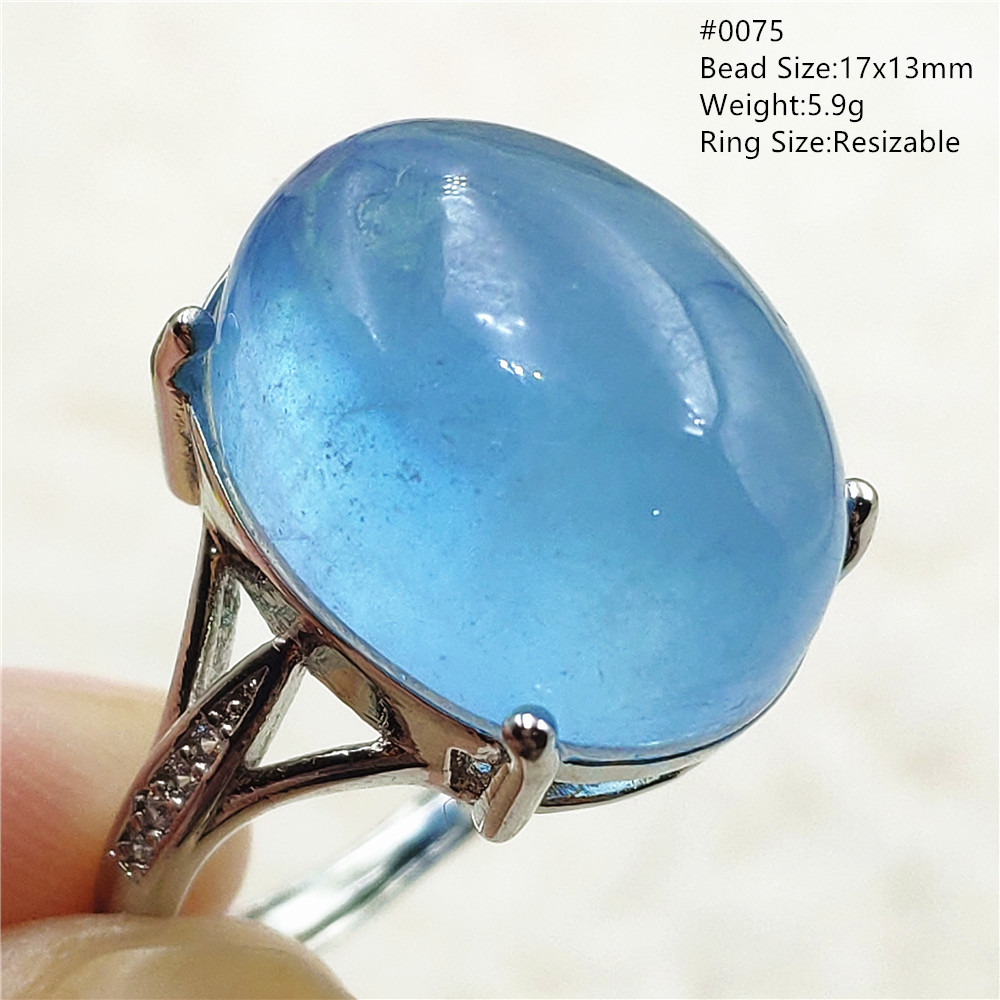 女性用ナチュラルブルーアクアマリンビーズリング,調節可能なブ - Turquoise Stone Ring のレビューと価格