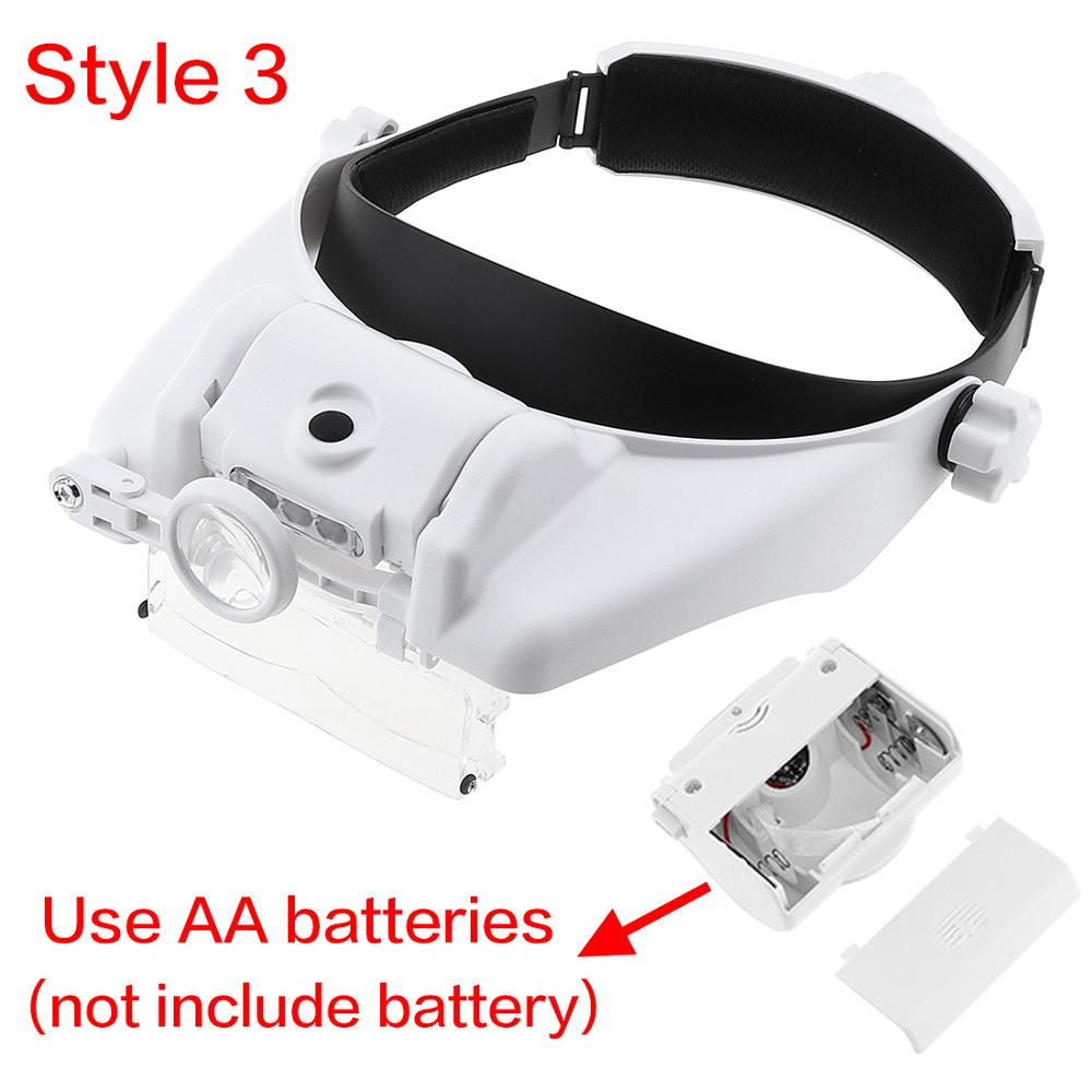 調節可能な眼鏡ヘッドバンド,拡大鏡,ledライト付き眼鏡ルー - Jewelry Eyewear Watches & Accessories のレビューと価格