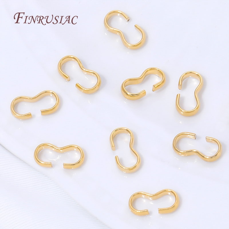 18K金メッキオープンSフッククラスプ、S字型ジャンプリング - Gold Plated Ring のレビューと価格