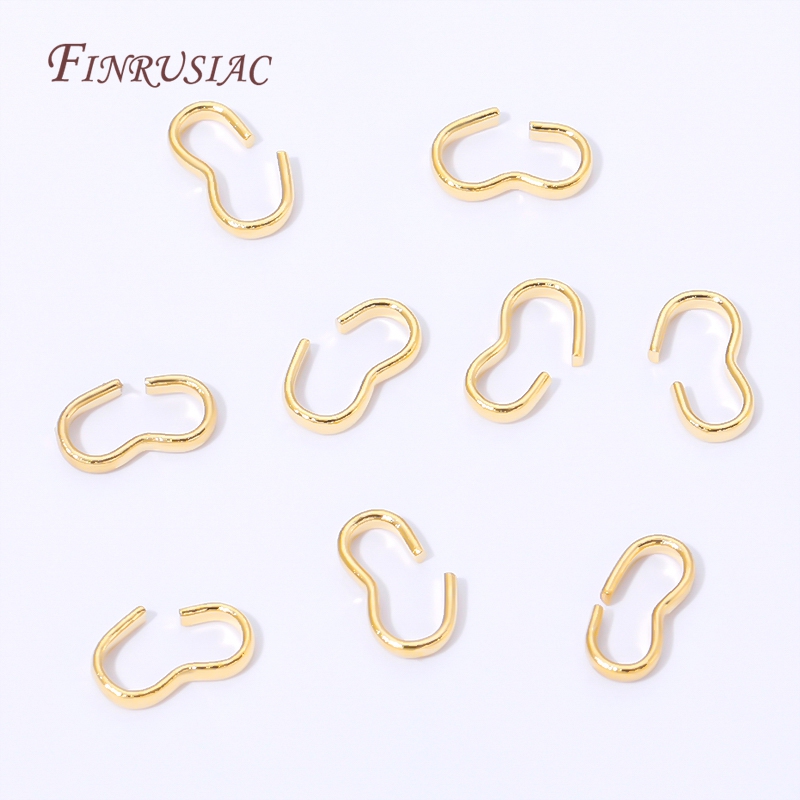 18K金メッキオープンSフッククラスプ、S字型ジャンプリング - Gold Plated Ring のレビューと価格