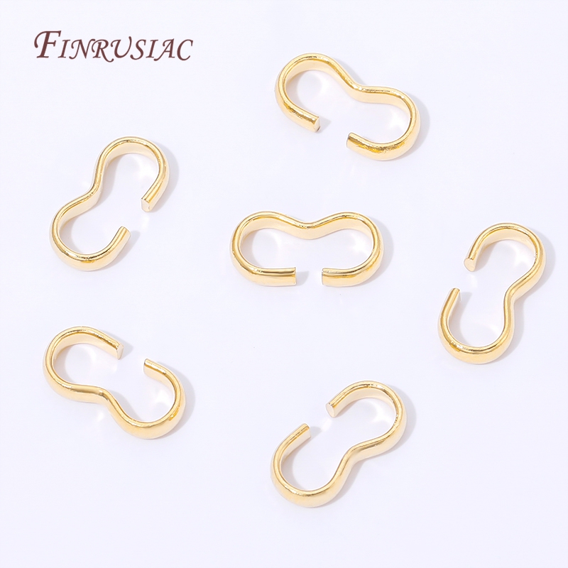 18K金メッキオープンSフッククラスプ、S字型ジャンプリング - Gold Plated Ring のレビューと価格