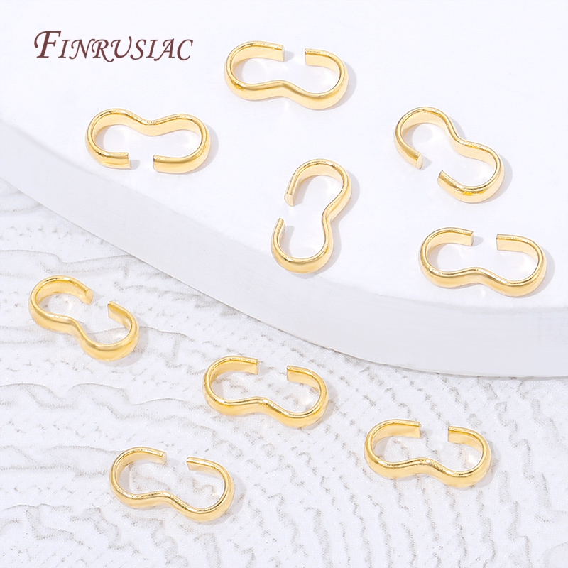 18K金メッキオープンSフッククラスプ、S字型ジャンプリング - Gold Plated Ring のレビューと価格