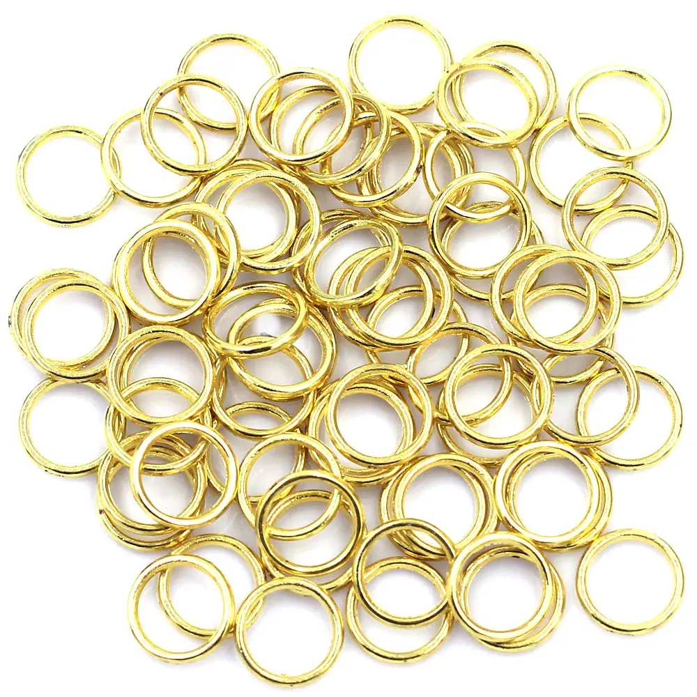 500個 オープンジャンプリング 合金 ゴールドメッキ ラウ - Gold Plated Ring のレビューと価格