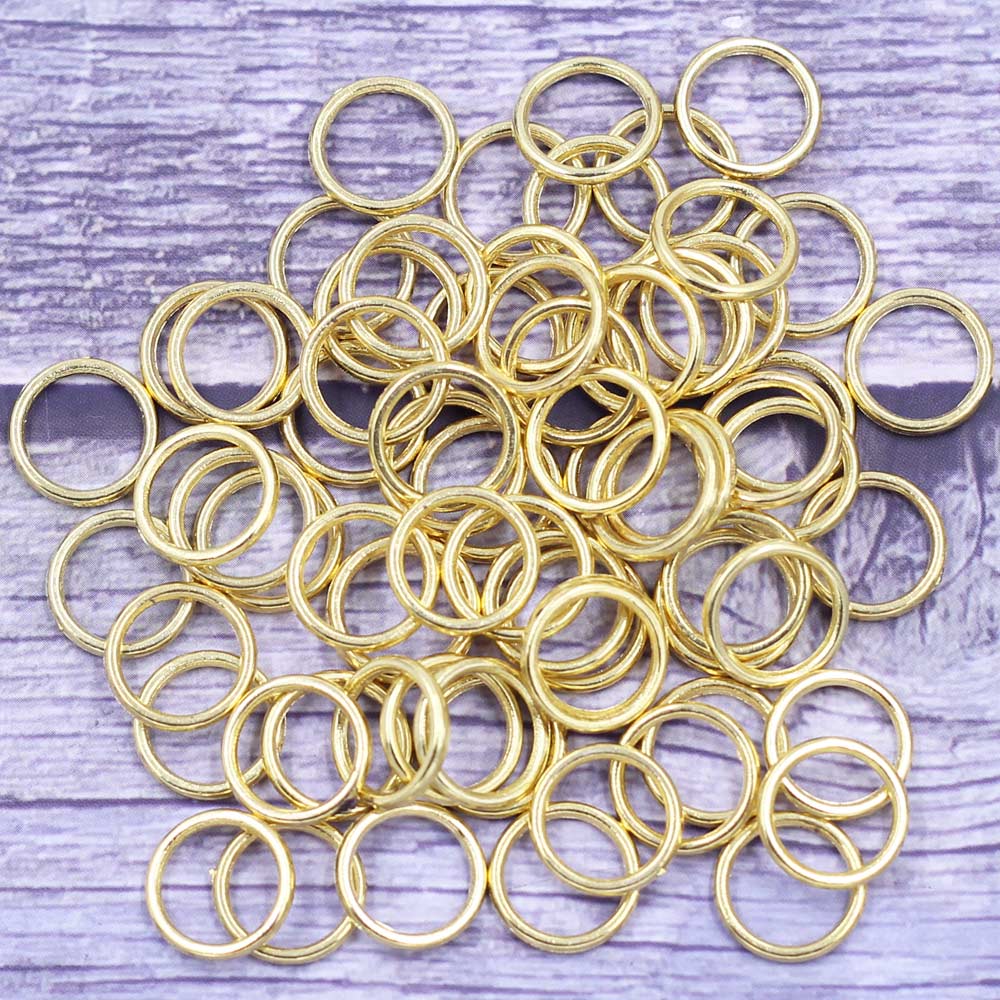 500個 オープンジャンプリング 合金 ゴールドメッキ ラウ - Gold Plated Ring のレビューと価格
