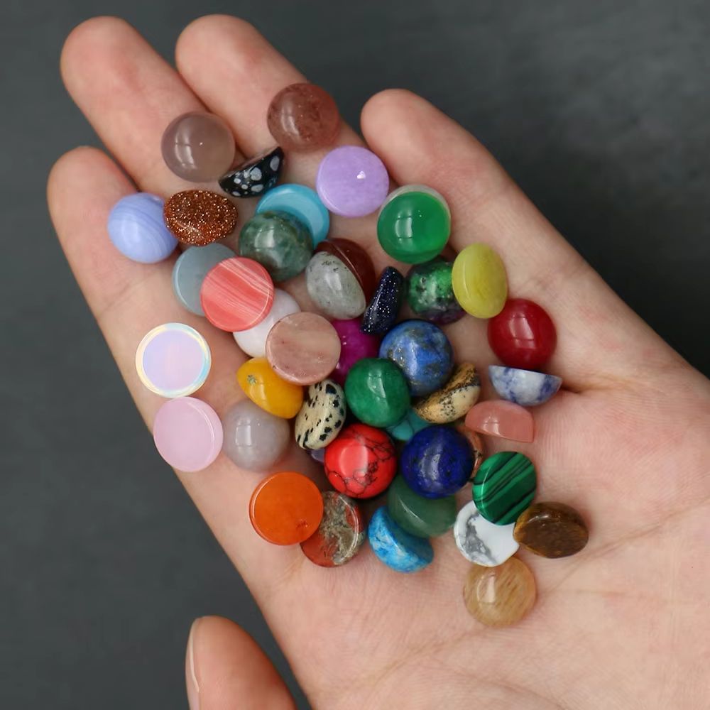 5 個のカボション天然石ビーズレッドアゲートブルーターコイズ - Turquoise Stone Ring のレビューと価格