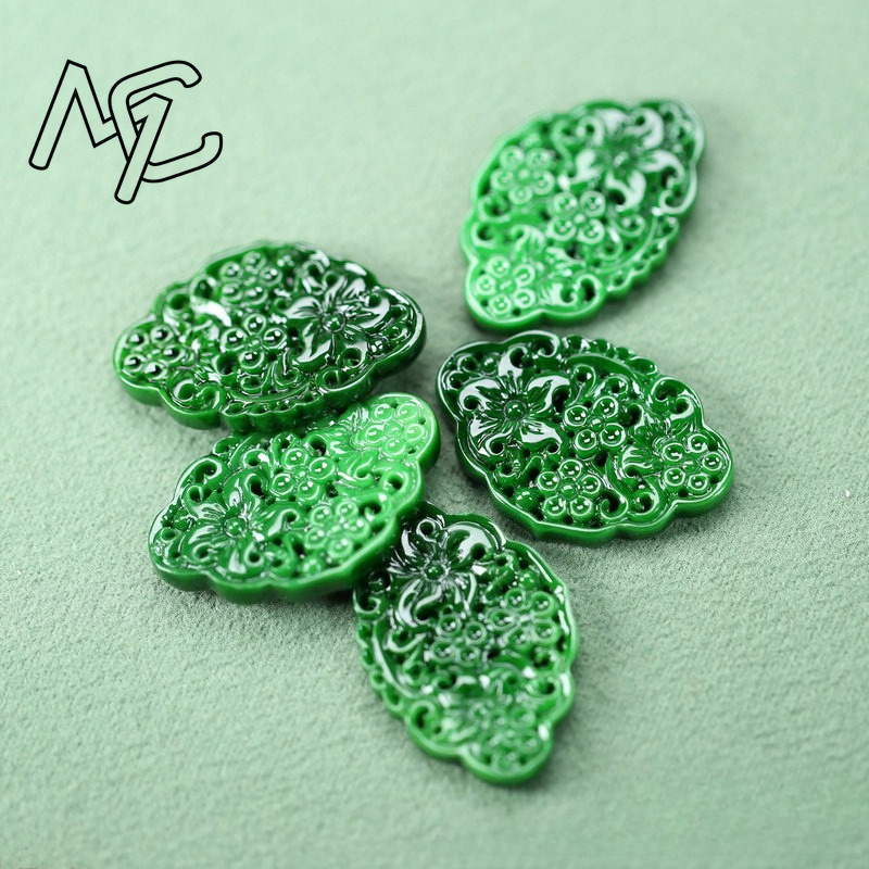 2 個 DIY ナチュラルドライグリーンエメラルド中空アウト - Luxury Gifts Jewelry & Watches Namfleg Mostar のレビューと価格