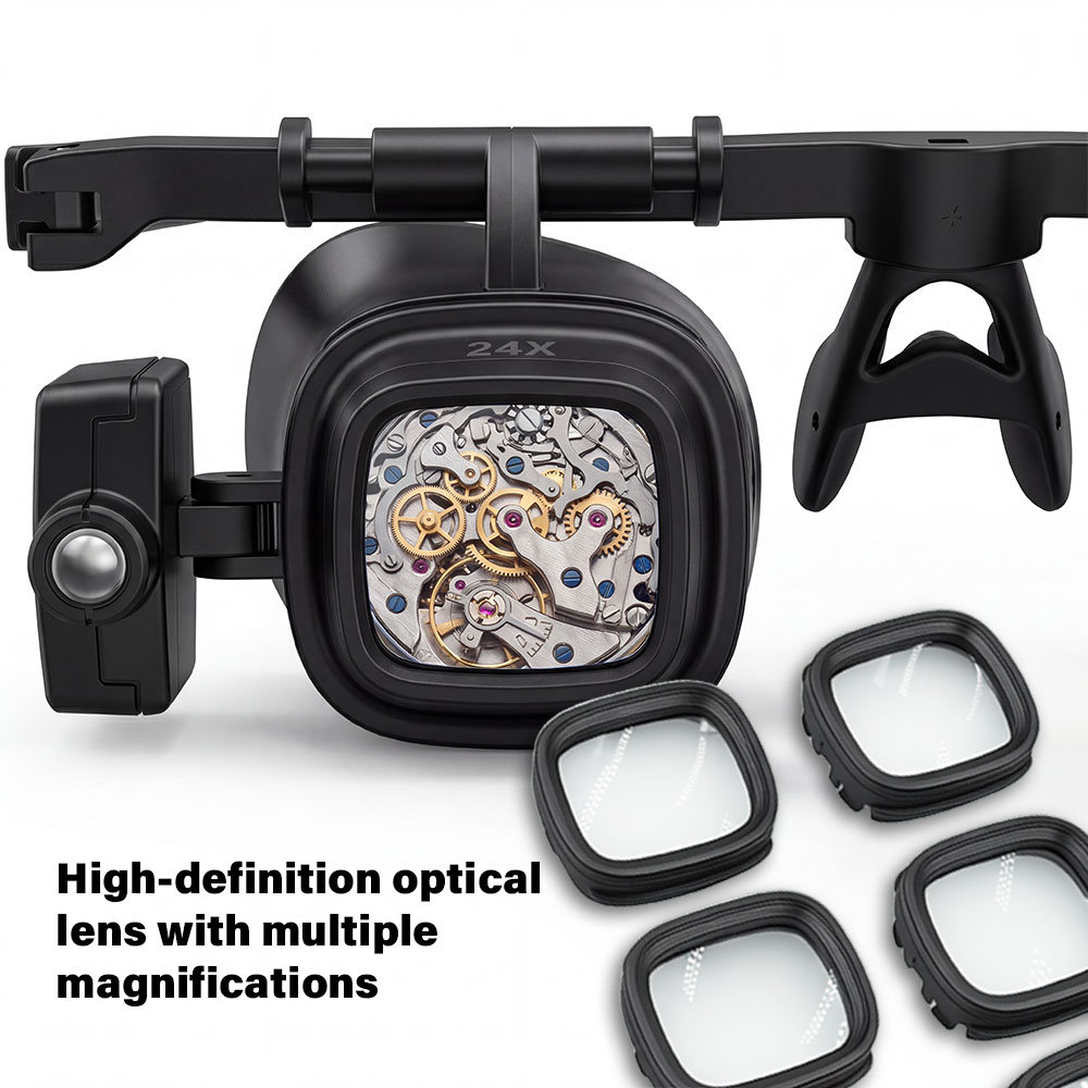 ポータブル 2X-24X ヘッドバンド拡大鏡 2 LED ラ - Jewelry Eyewear Watches & Accessories のレビューと価格