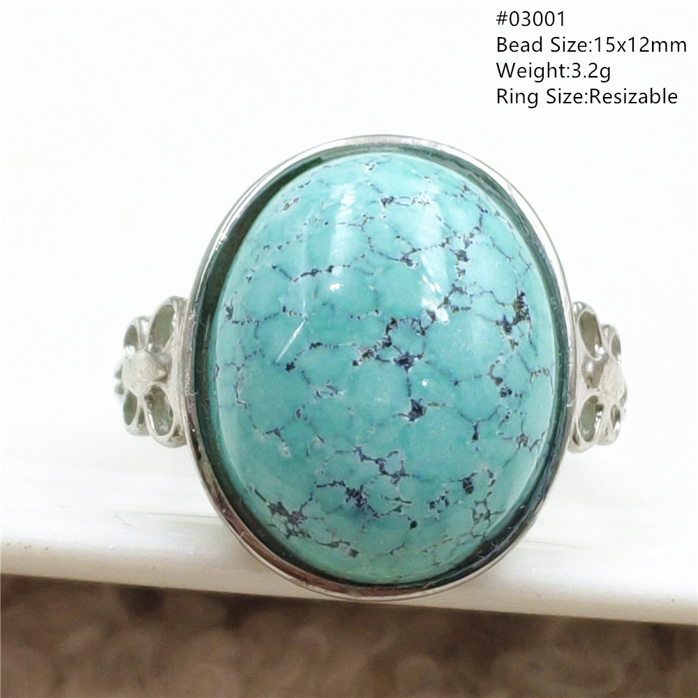 ターコイズストーンをあしらった925スターリングシルバーリン - Turquoise Stone Ring のレビューと価格