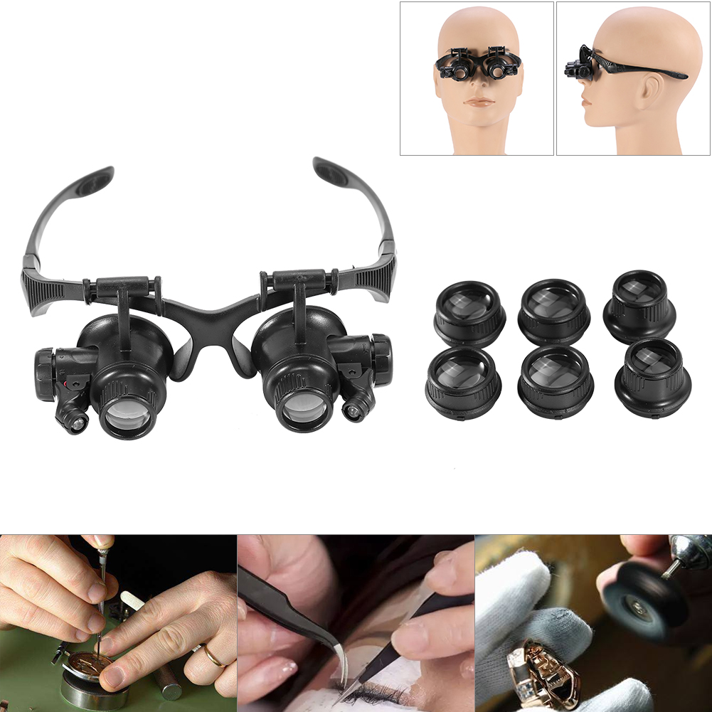 ヘッドルーペ 新型ヘッド装着式拡大鏡 両眼 ジュエリー 時計 - Jewelry Eyewear Watches & Accessories のレビューと価格