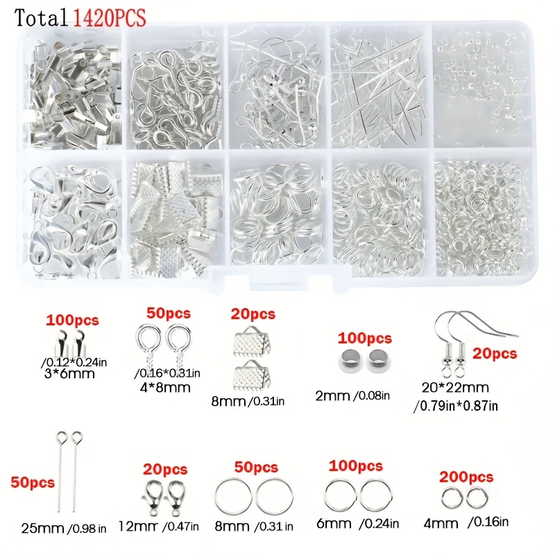 1420個入り 1箱 ジュエリーパーツセット イヤリング製作 - Jewelry Repair & Watches Reviews のレビューと価格