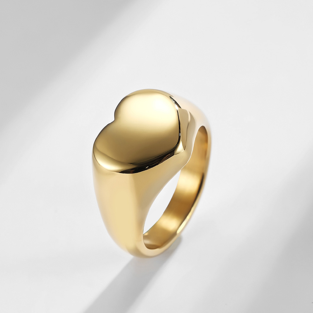 カスタマイズされた女性シグネットリングかわいいハート Rou - Statement Cocktail Ring のレビューと価格