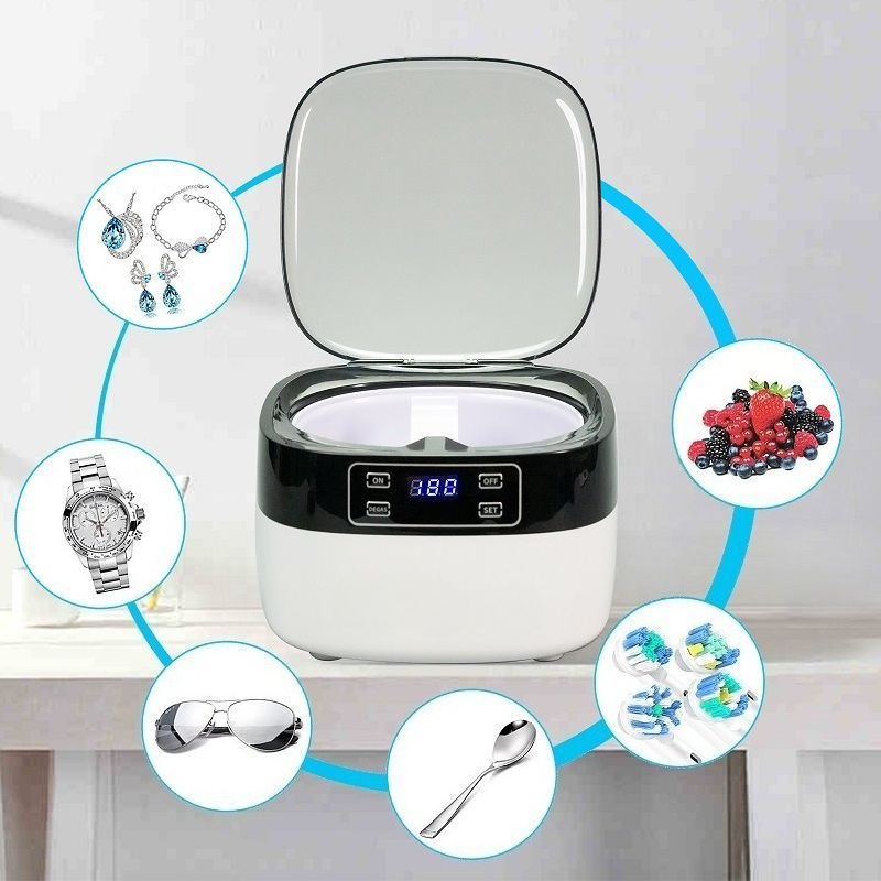 220V 超音波洗浄機家庭用眼鏡時計ジュエリーコンタクトレン - Jewelry Eyewear Watches & Accessories のレビューと価格